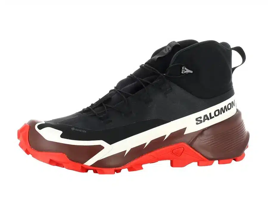 Salomon Cross Hike Mid GTX 2 black bitter chocolate fiery red Speedhikingschuhe0001