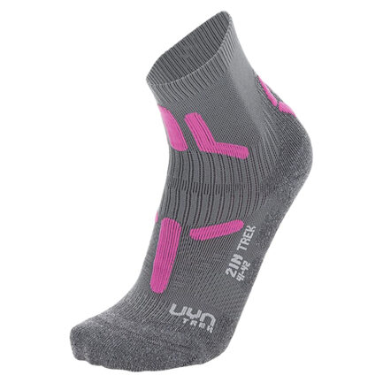 UYN Trekking 2IN Mid Lady grey Anti-Blasen Wandersocken