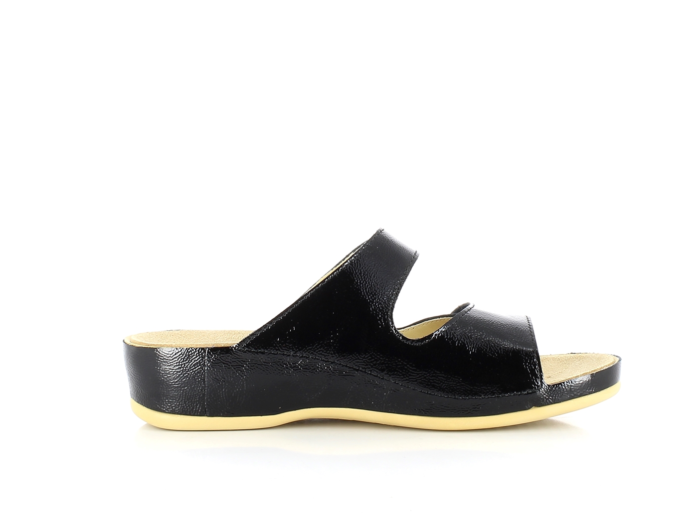Vital 0605M-333-99 Naplack schwarz Wechselfussbett Pantoletten – Bild 6