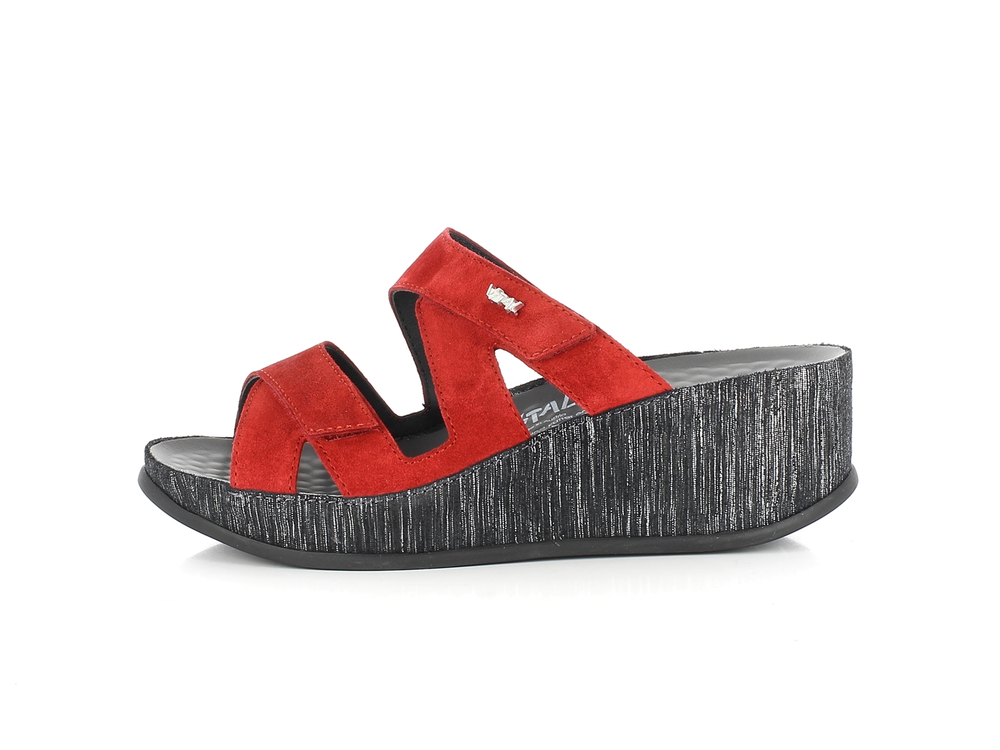 Vital 77002-48-43 Velour rot Pantoletten – Bild 2