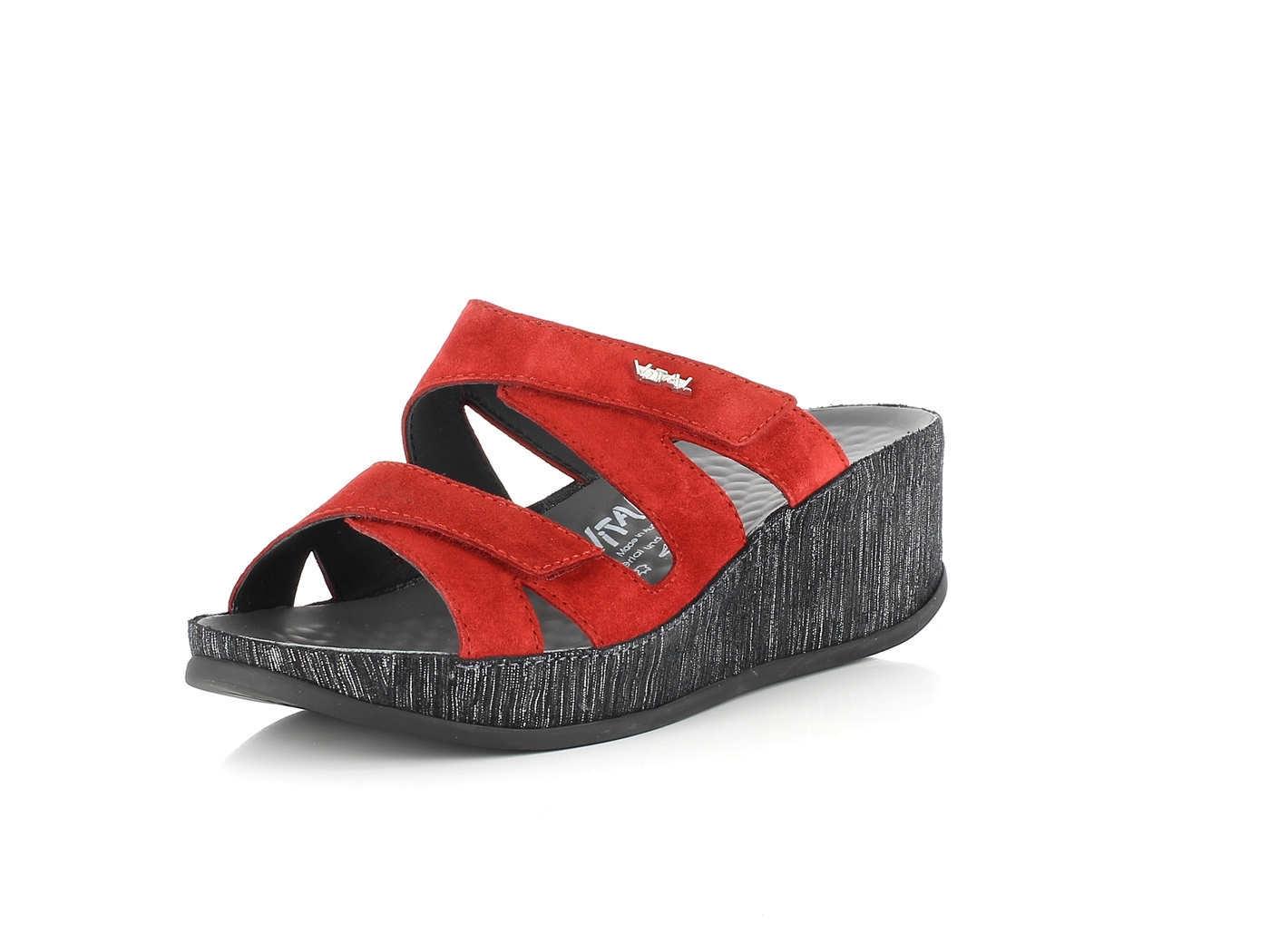 Vital 77002-48-43 Velour rot Pantoletten – Bild 3