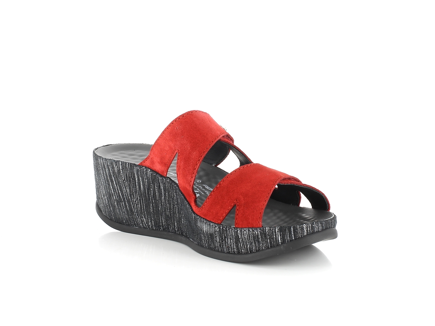 Vital 77002-48-43 Velour rot Pantoletten – Bild 5