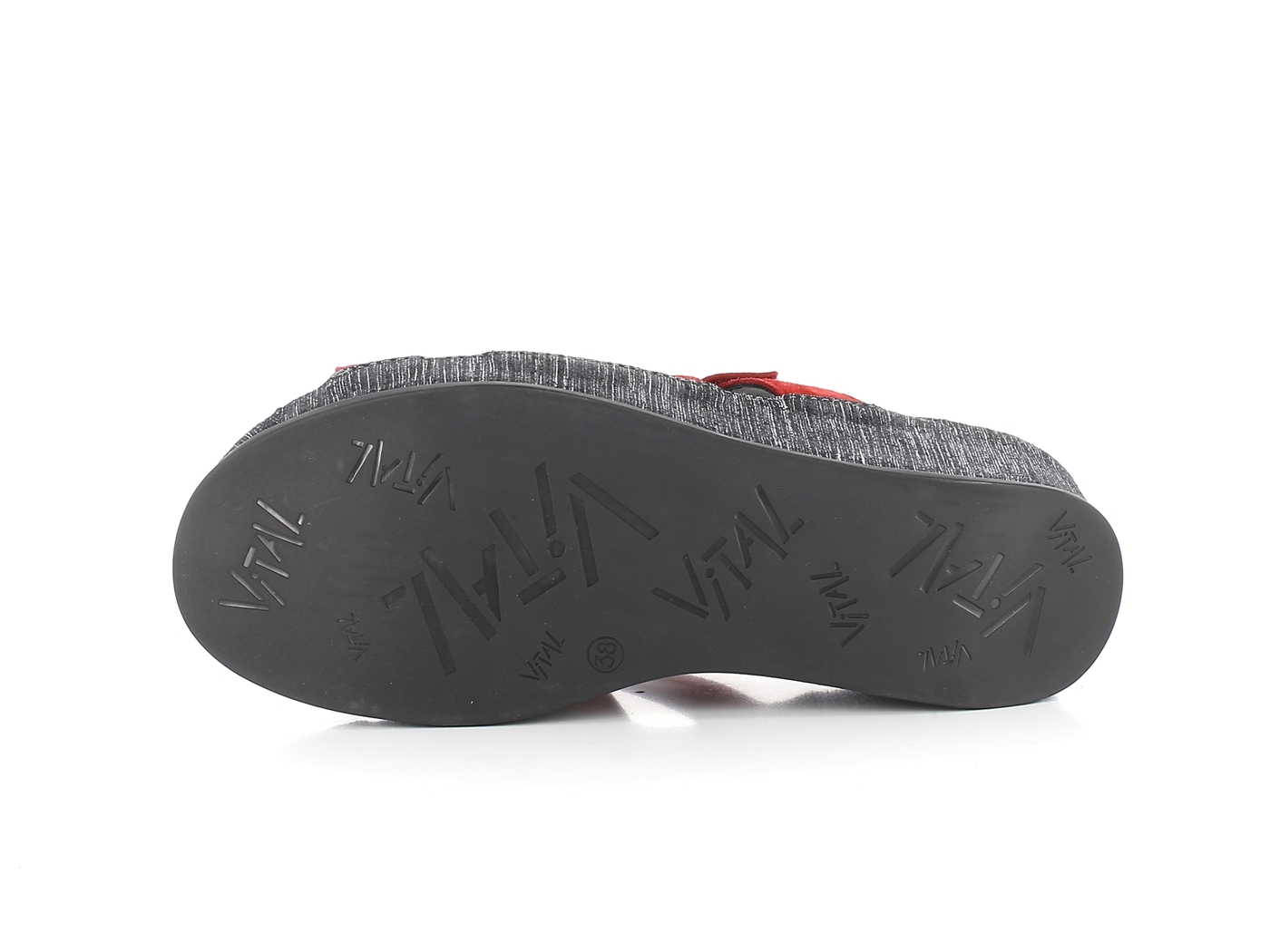 Vital 77002-48-43 Velour rot Pantoletten – Bild 8